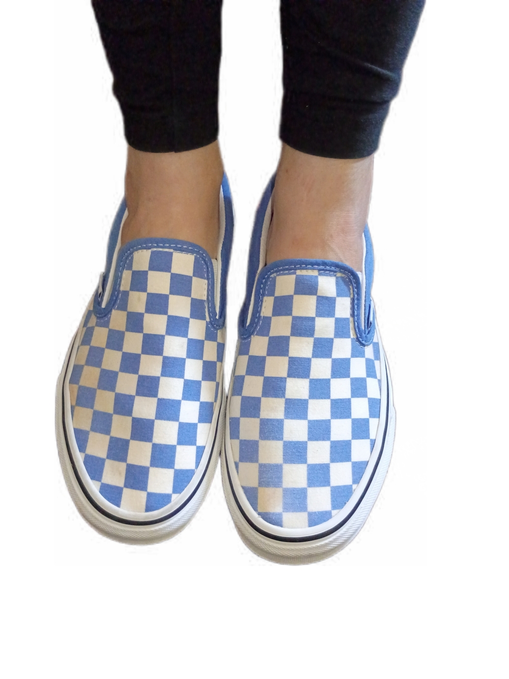 🌊 OG Vans Blue Checkerboard Slip-Ons | Women’s 8 - Picture 7 of 7